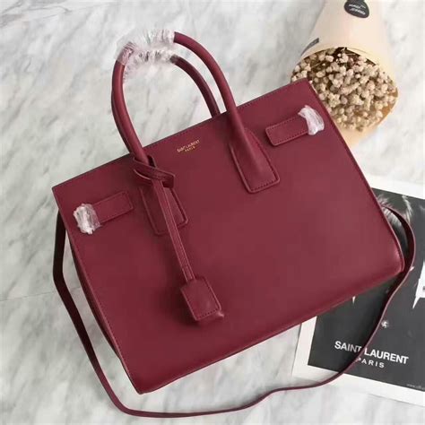 ysl sac de jour burgundy